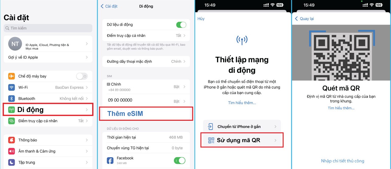 Install eSIM on iPhone