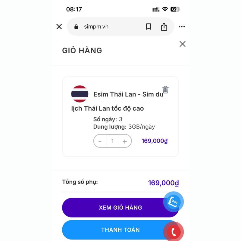 3-Day Thailand eSIM: Convenient Connectivity in Thailand 20 Add the eSIM to the cart and check the information