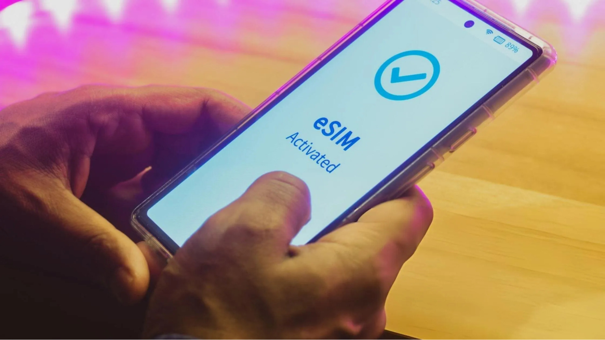 The eSIM has already been successfully installed on another device