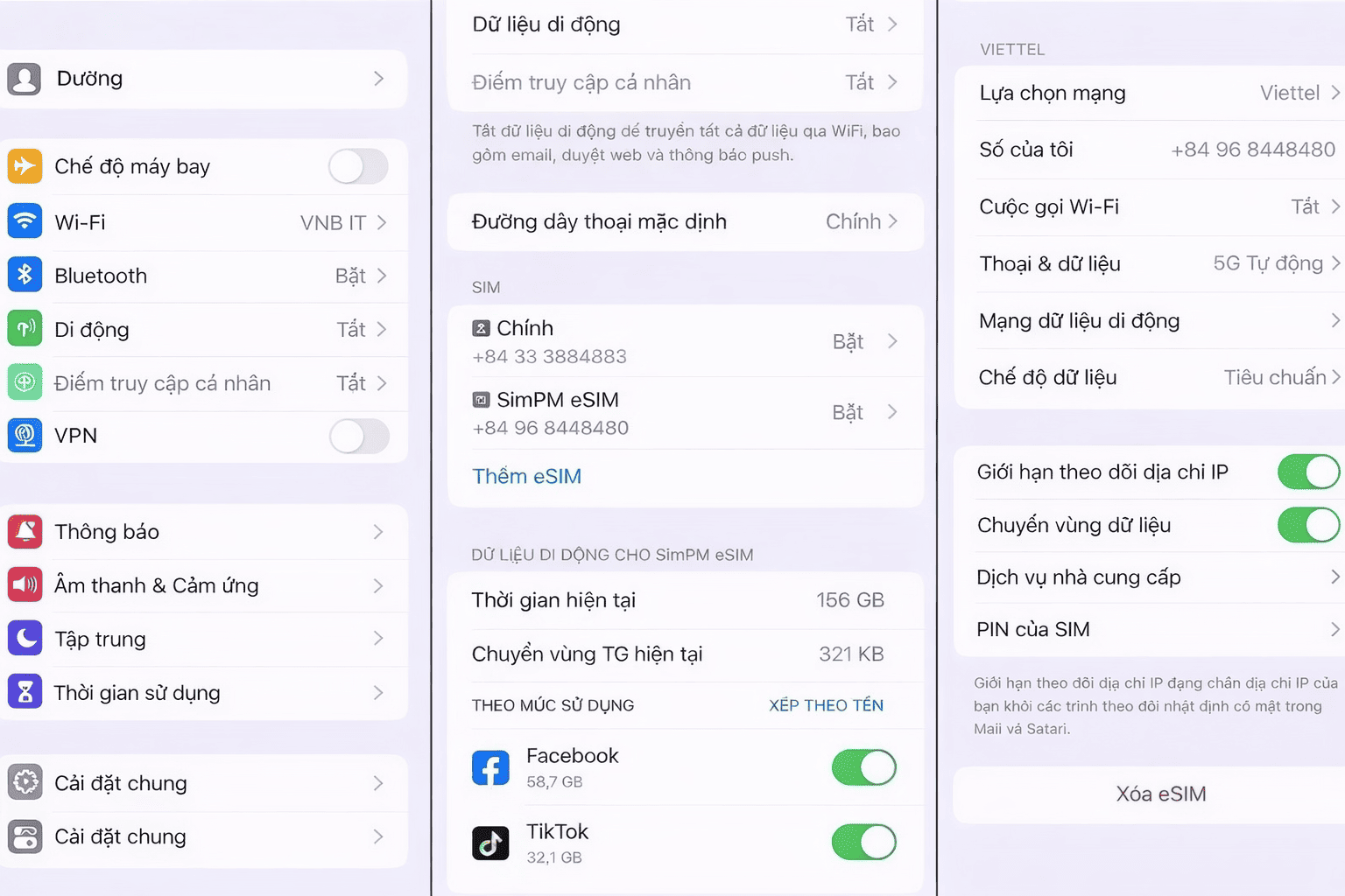 Managing eSIM on iPhone