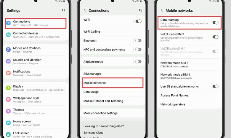 Turn off eSIM on Samsung