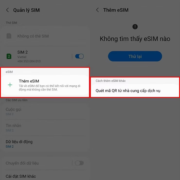 Choose Add eSIM to begin activation