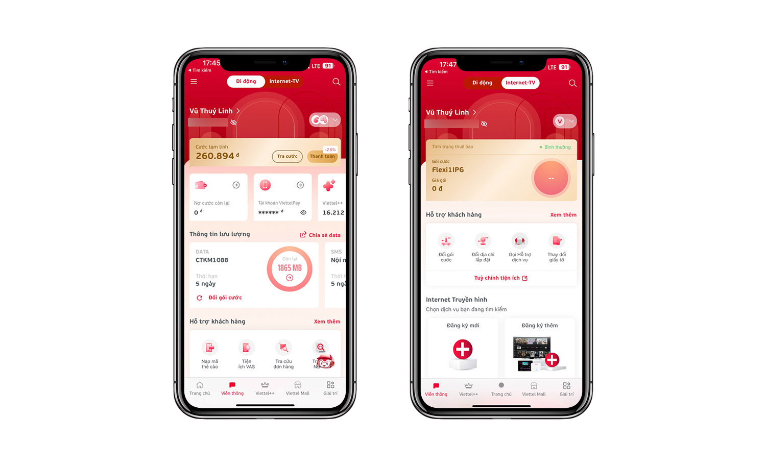 Where to change eSIM? With Viettel network (Through the My Viettel app)