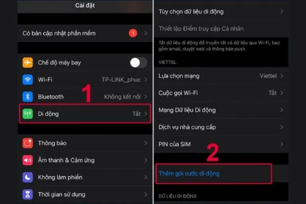Set up the mobile plan