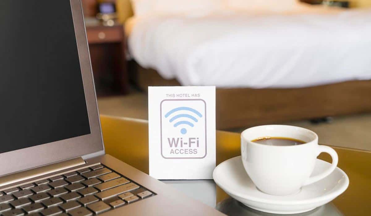 Using free WiFi at hotels