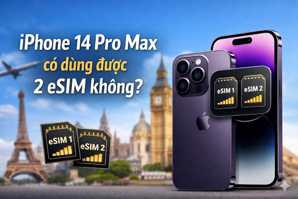 Can the iPhone 14 Pro Max use 2 eSIMs?