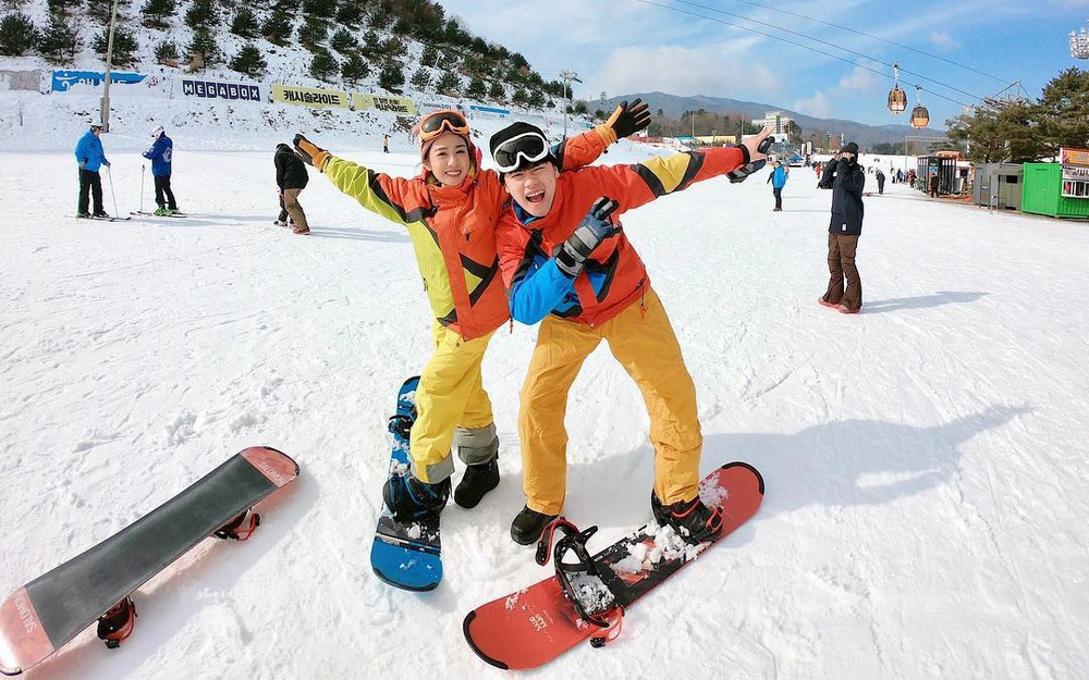 Skiing in South Korea in month 1 - 2