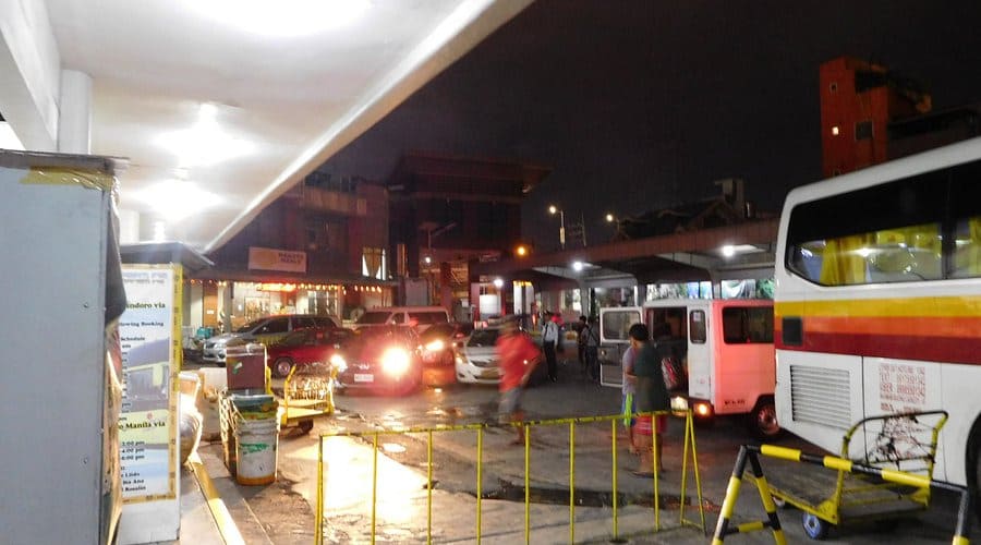 Bus terminals, ferry ports, and crowded transit areas